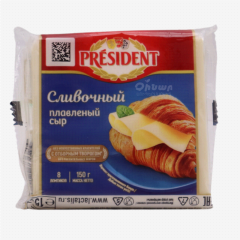 00-00014040 Melted cheese "President" creamy 150g