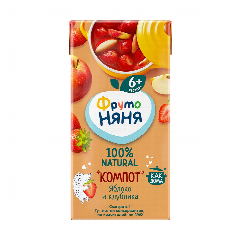 00-00030713 Հյութ «Фруто Няня» Խնձոր Ելակ 0,2լ