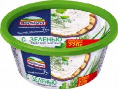 00-00052125 Պանիր կաթնաշոռային «Hochland» Կանաչի 220գ