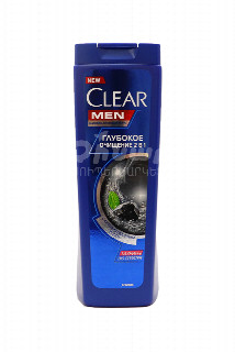 00-00022500 Շամպուն «Clear Men» Խորը մաքրում 2-1ում  200մլ 1050 ռուսաստան  Շամպուն թեփի դեմ տղամարդկանց համար՝ 2-ը 1-ում խոր մաքրում, ածուխով և անանուխով։.jpg