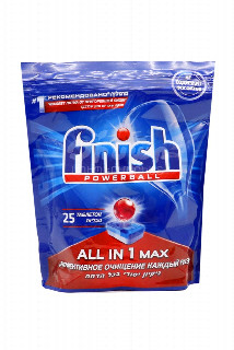 00-00010988Մաքրող միջոց Հաբ «Finish» 1-25h 400գ4980  Սպասքի մեքենայի հաբ, քանակը տուփում՝ 25 հատ։  լեհաստան.jpg