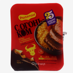 00-00039080 Macaroni "Rollton" plate quick-cooking spicy beef 100g