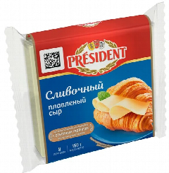 00-00014040 Պանիր հալած «President» սերուցքային 150գ
