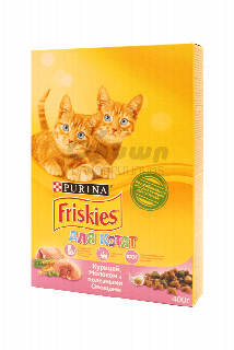 00-00046674   Կատվի կեր «Friskies» հավի մսով, կաթով, բանջարեղենով 400գ 760 ռուսաստան Կատվի կեր հավի մսով, կաթով և բանջարեղենով։  Տարիքը՝ մինչև 12 ամսական։.jpg