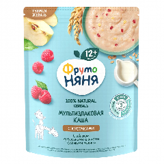 РТ-00074439 Շիլա «Фруто Няня» կաթնային վարսակ եգիպտացորենի հատիկներ խնձոր ազնվամորի 200գր