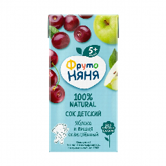 00-00038504 Հյութ «Фруто Няня» Խնձոր Բալ 0,2լ