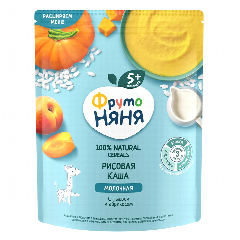 РТ-00073522  Շիլա «Фруто Няня» կաթնային բրինձ,դդում,ծիրան 200գ