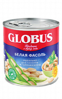 00-00055899 Պահածո «Globus» սպիտակ լոբի 400գ