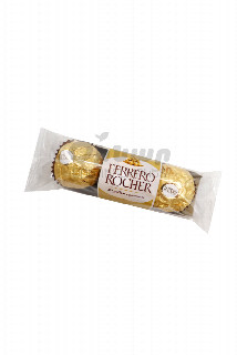 00-00007950 Շոկոլադե կոնֆետներ «Ferrero Rocher» 37.5գ 630 Իտալիա  Խրթխրթան կոնֆետներ՝ պատրաստված կաթնային շոկոլադից, պատված մանրացված  ընկույզով, կրեմի և պնդուկի միջուկով ;.jpg