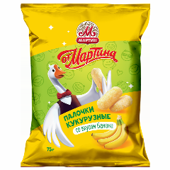 00-00042877  Եգիպտացորենի ձողիկներ «Օտ Մարտինա» քաղցր բանանի համով 75գ