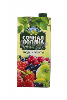 00-00025666  Բնական հյութ «Сочная Дօлина» հատապտուղներ և մրգեր 950մլ