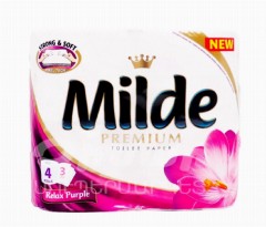 00-00050885 Զուգարանի թուղթ «Milde» Premium Relax Purple եռաշերտ 4 հատ