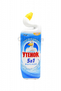 00-00029140Մաքրող միջոց զուգարանակոնքի համար «Утенок» 5-ը մեկում ծովային 900մլ1210  Մաքրող հեղուկ զուգարանակոնքի օվկիանոսային բույրով։ Ուկրաինա.jpg