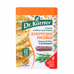 00-00026638   Խրխրթան հաց «Dr.Korner» Եգիպտացորեն-բրինձ-քինուա 100գ